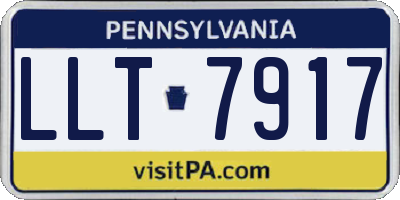 PA license plate LLT7917