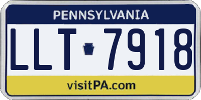 PA license plate LLT7918