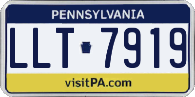PA license plate LLT7919