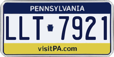 PA license plate LLT7921