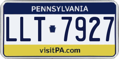 PA license plate LLT7927