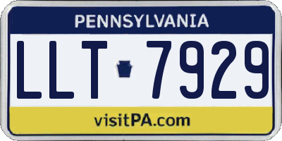 PA license plate LLT7929