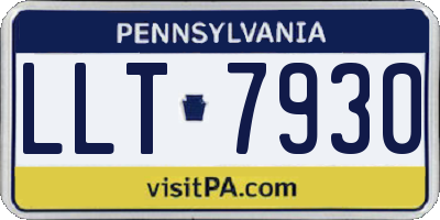 PA license plate LLT7930
