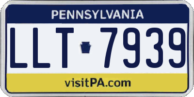 PA license plate LLT7939
