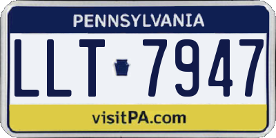 PA license plate LLT7947