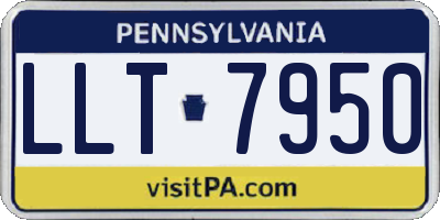 PA license plate LLT7950