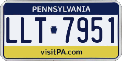 PA license plate LLT7951