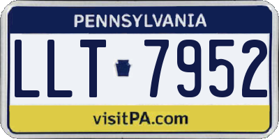 PA license plate LLT7952