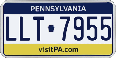 PA license plate LLT7955