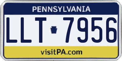 PA license plate LLT7956