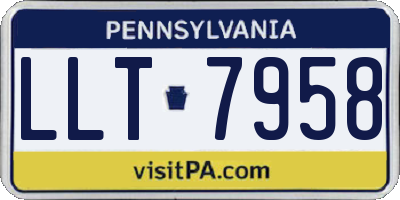 PA license plate LLT7958