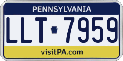PA license plate LLT7959