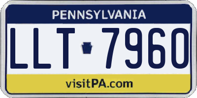 PA license plate LLT7960