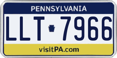 PA license plate LLT7966
