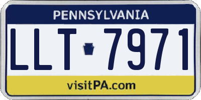 PA license plate LLT7971