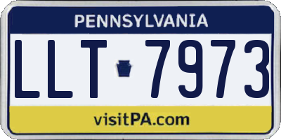PA license plate LLT7973