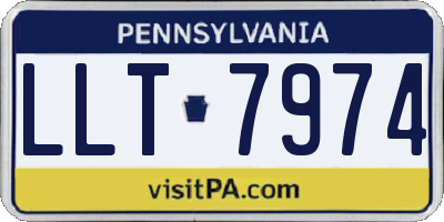 PA license plate LLT7974