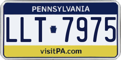 PA license plate LLT7975