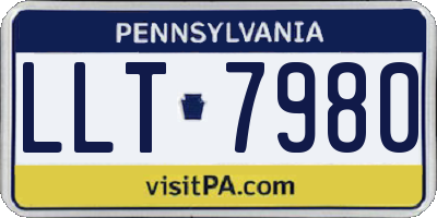 PA license plate LLT7980