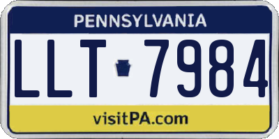 PA license plate LLT7984