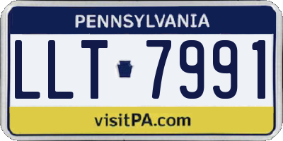 PA license plate LLT7991