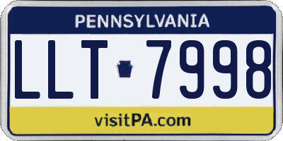 PA license plate LLT7998
