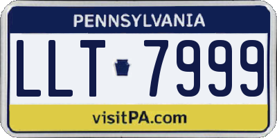 PA license plate LLT7999
