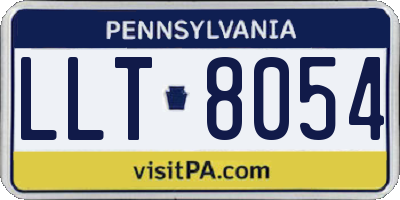 PA license plate LLT8054