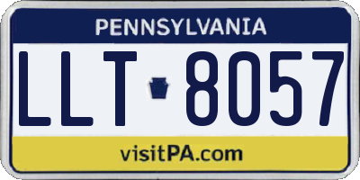PA license plate LLT8057