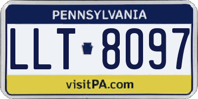 PA license plate LLT8097