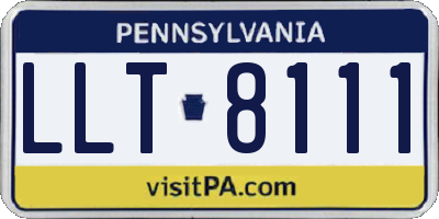 PA license plate LLT8111