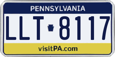 PA license plate LLT8117