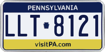 PA license plate LLT8121