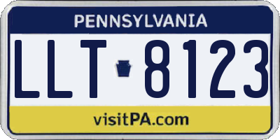 PA license plate LLT8123