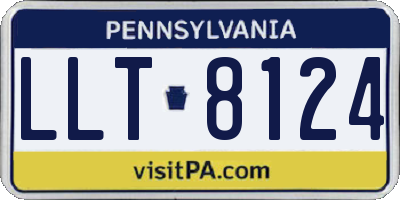 PA license plate LLT8124