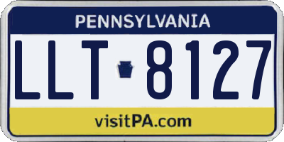 PA license plate LLT8127