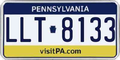 PA license plate LLT8133