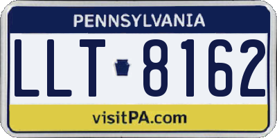 PA license plate LLT8162