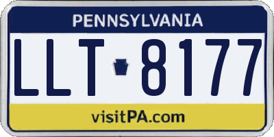 PA license plate LLT8177