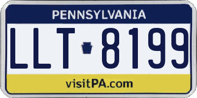 PA license plate LLT8199