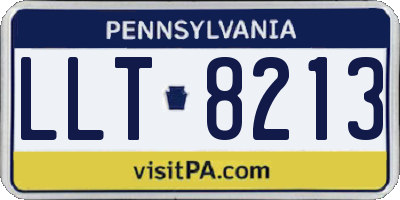 PA license plate LLT8213