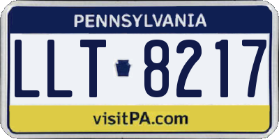 PA license plate LLT8217