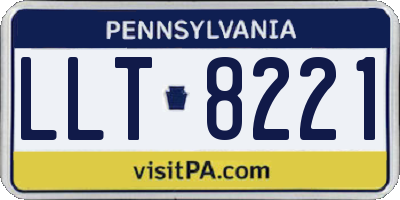PA license plate LLT8221