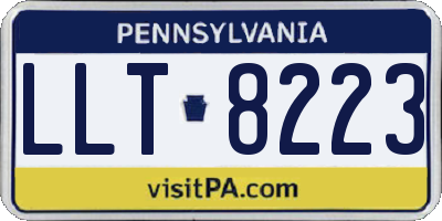 PA license plate LLT8223