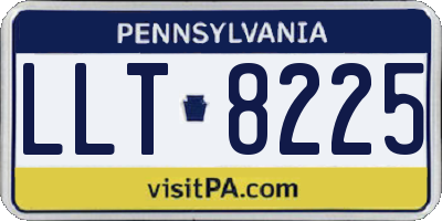 PA license plate LLT8225