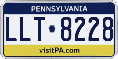 PA license plate LLT8228