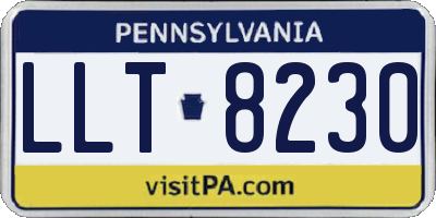 PA license plate LLT8230