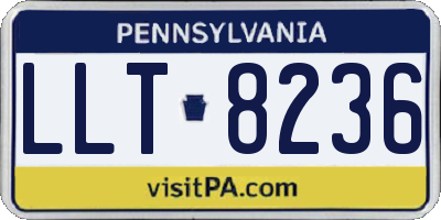 PA license plate LLT8236