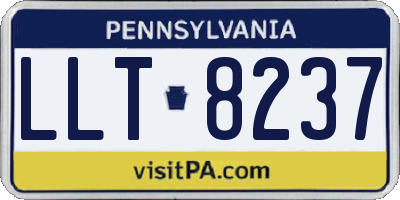 PA license plate LLT8237