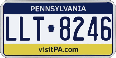PA license plate LLT8246